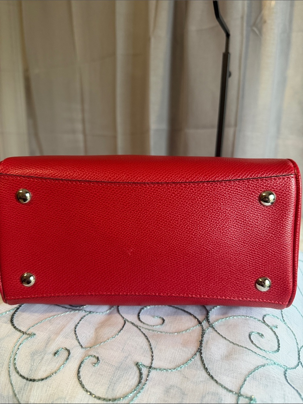 COACH Peanuts X (F37272) Red Pebbled Bennet Satchel 2015 - 2016 - Picture 9 of 11